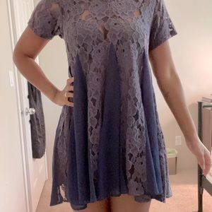 EVIL TWIN lace mini dress with sheer panels
